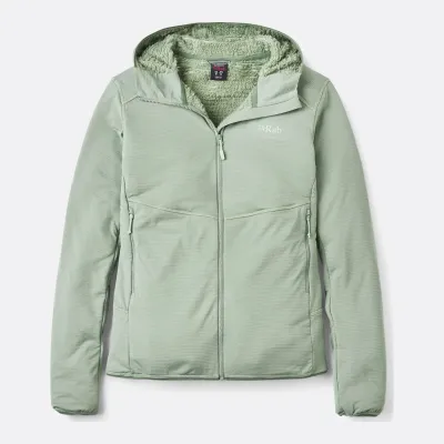 Rab Women's Evolute Hoody in Dfg, front view