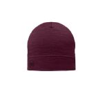 Buff Merino Lightweight Wool Hat, Color: Solid Garnet