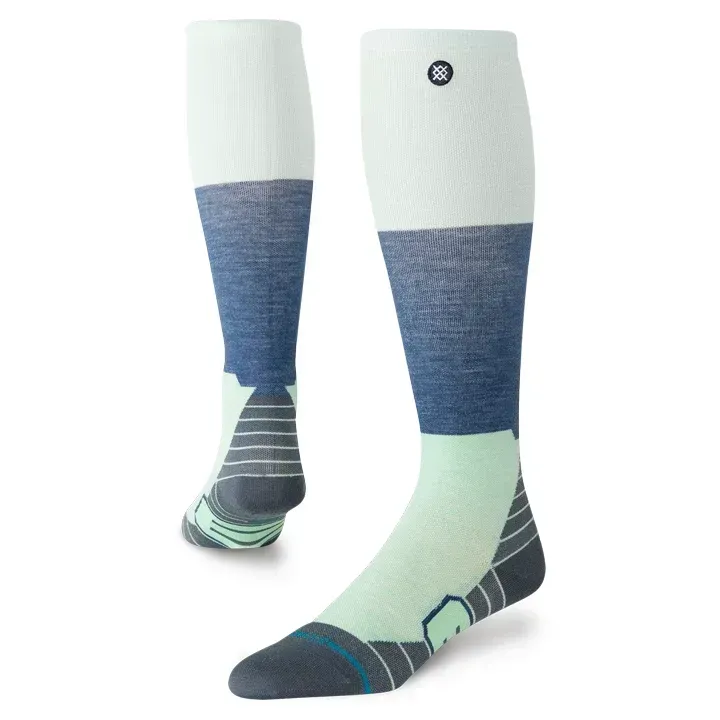 Stance Women's Blocked Ultralight Wool Snow Socks, Color: Light Blue, Size: S