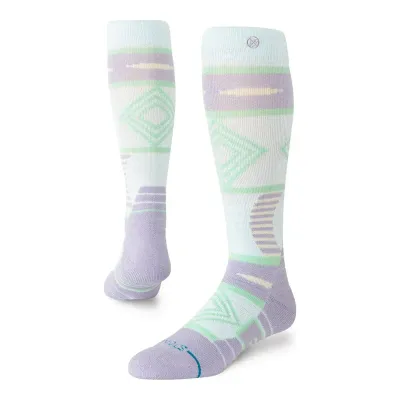 Stance Women's Temple Mid Poly Snow Socks in Sage, front view