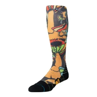 Stance Mushies Snow Socks in Black, front view