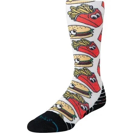 Stance Kids Combo Meal Mid Poly Snow Socks, Color: Red, Size: L