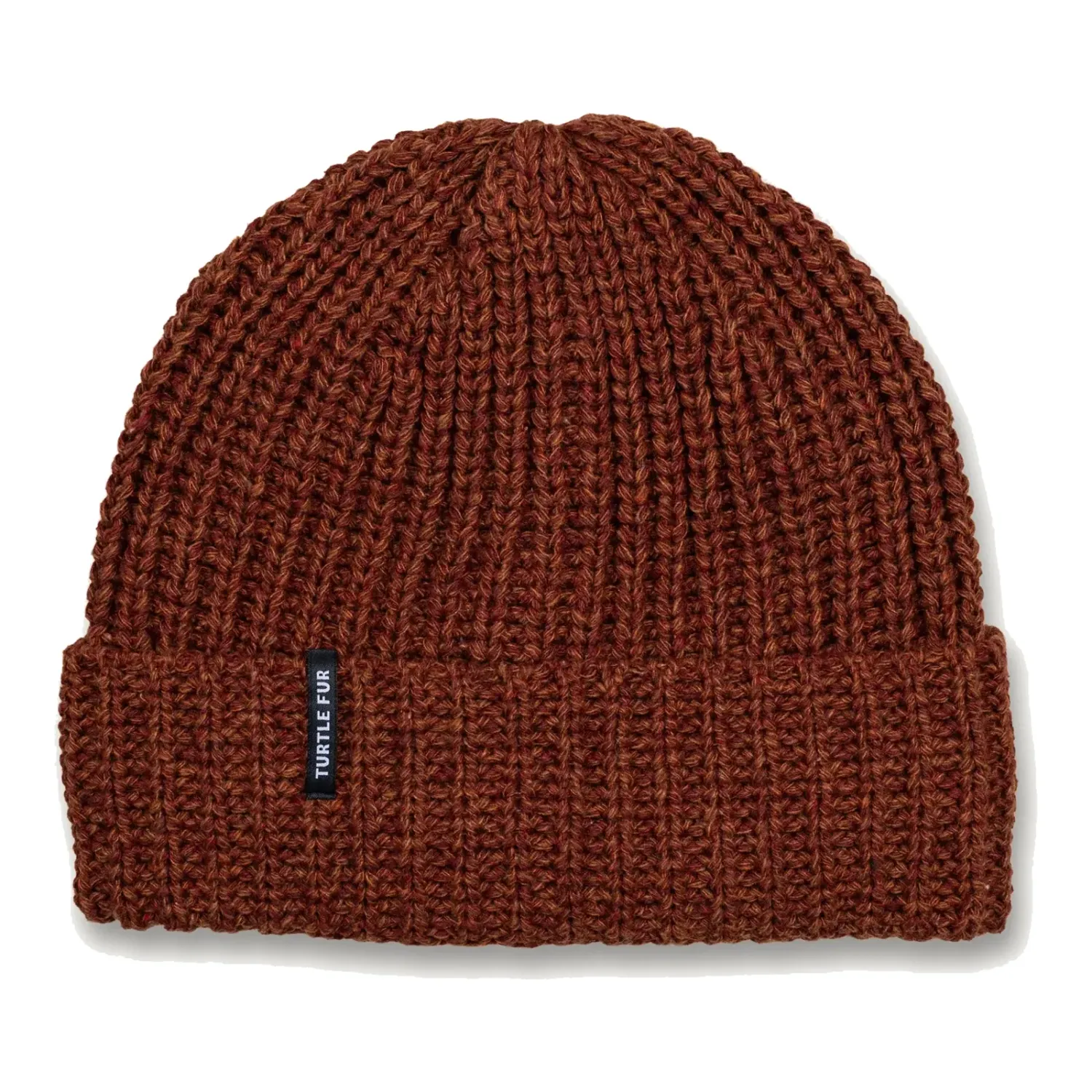 Turtle Fur Ocean Ragg Wool Ethan Beanie, Color: Brick