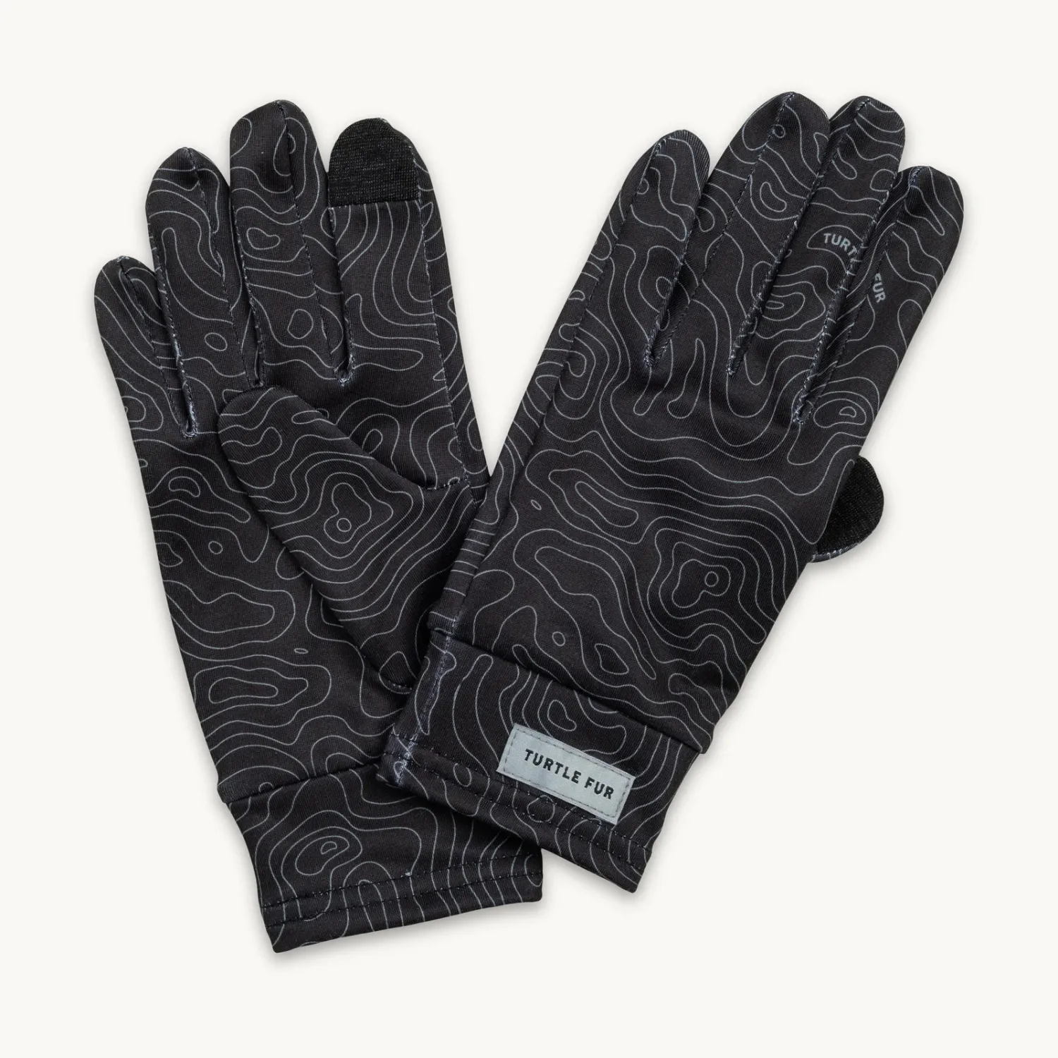 Turtle Fur Comfort Shell Touchscreen Gloves, Color: Topo B. Gray, Size: S/M