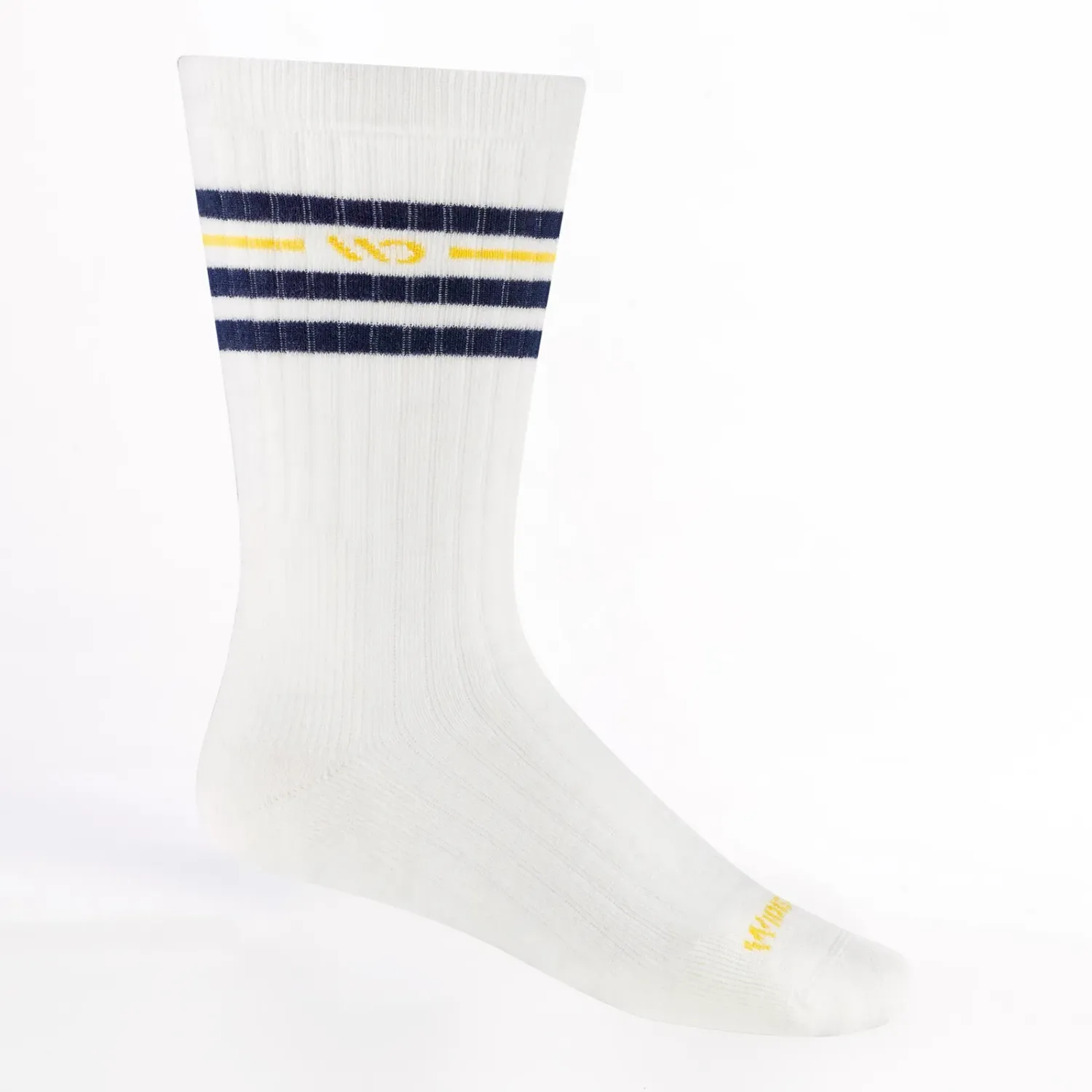 Wide Open Men's Vintage Stripe Socks in Ink White, alternate view 1