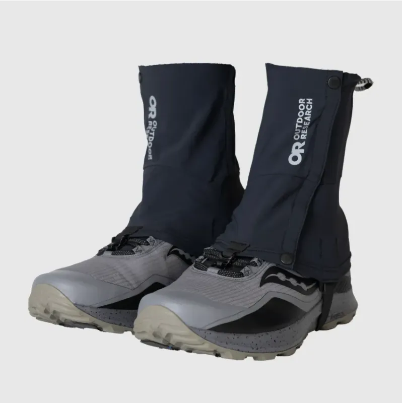 Outdoor Research Ferrosi Trail Gaiters in Black, front view
