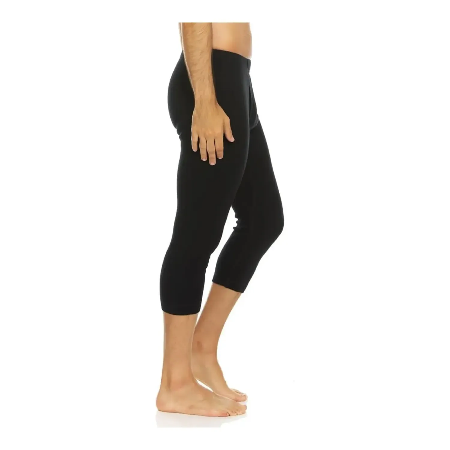 Minus33 Men's Midweight 3/4 Base Layer Bottom in Black, alternate view 2