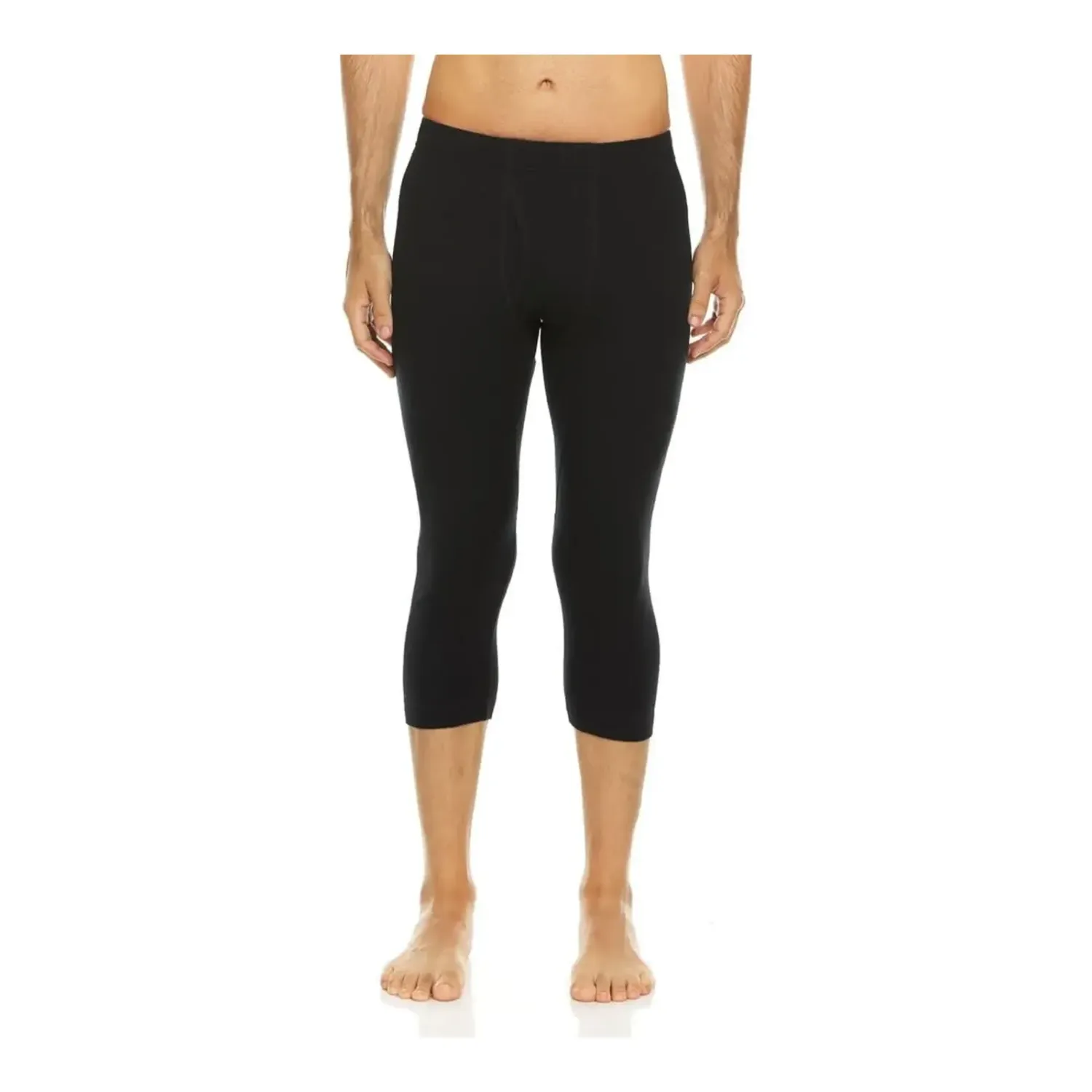 Minus33 Men's Midweight 3/4 Base Layer Bottom, Color: Black, Size: M