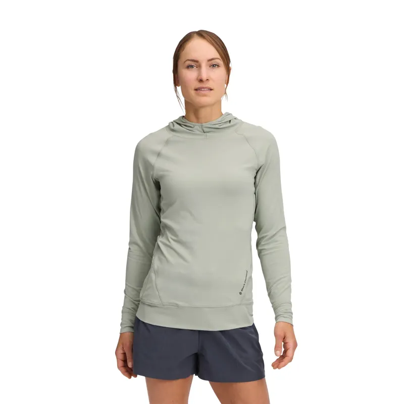 Black Diamond Women's Alpenglow Hoody in Agave, alternate view 1