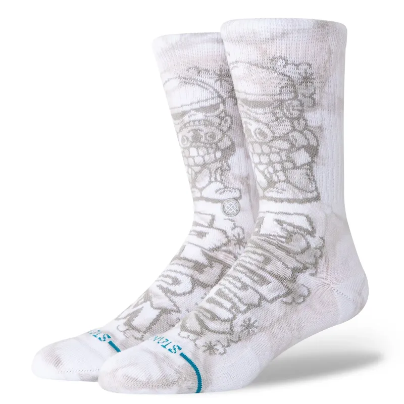 Stance DJ Trooper Crew Socks in White, alternate view 1