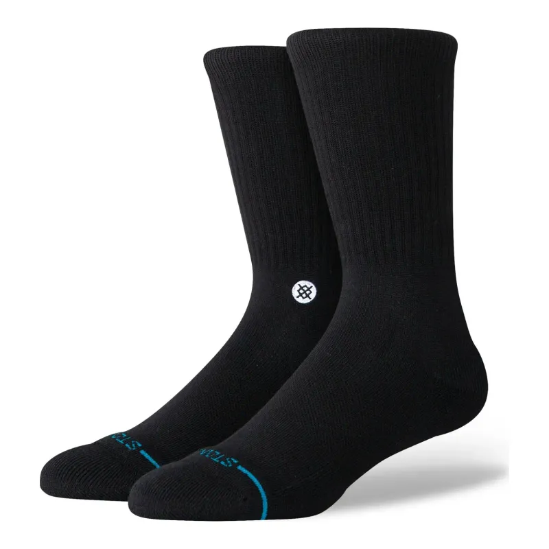 Stance Icon Socks in Black White, front view