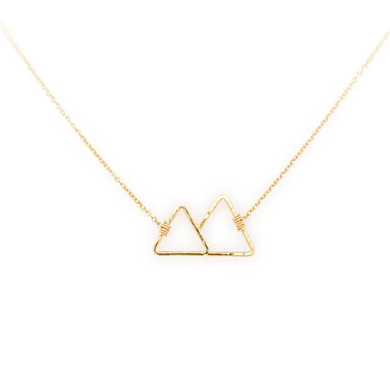 Sabina Mountain Necklace in Gold, front view