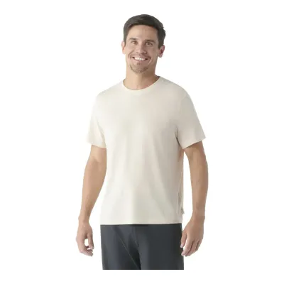 Smartwool Men's Perfect Crew Short Sleeve Tee in Almond, front view