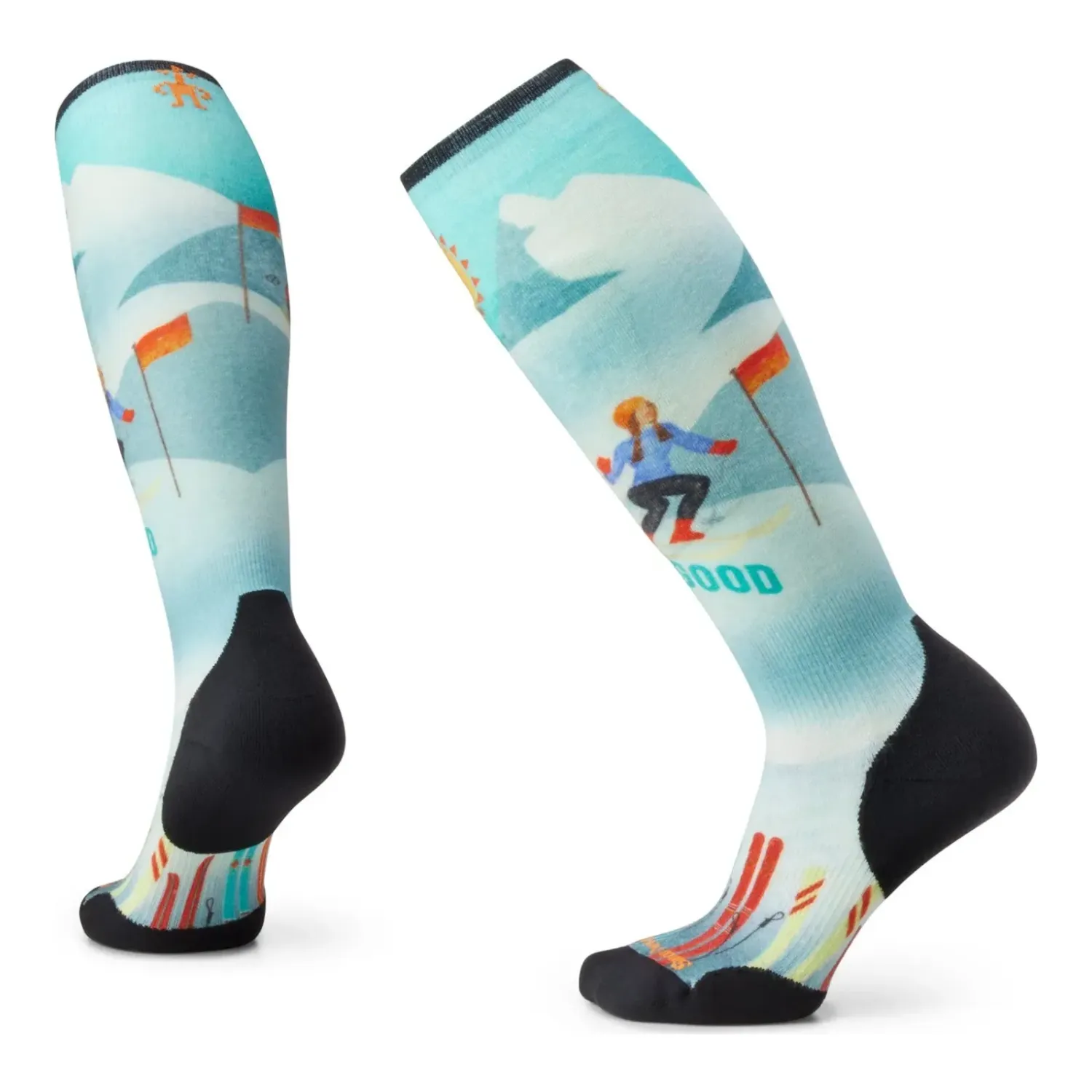 SW002167 - Smartwool Women's Ski Targeted Cushion Snow Bunny Over The Calf Socks, Color: Capri, Size: M