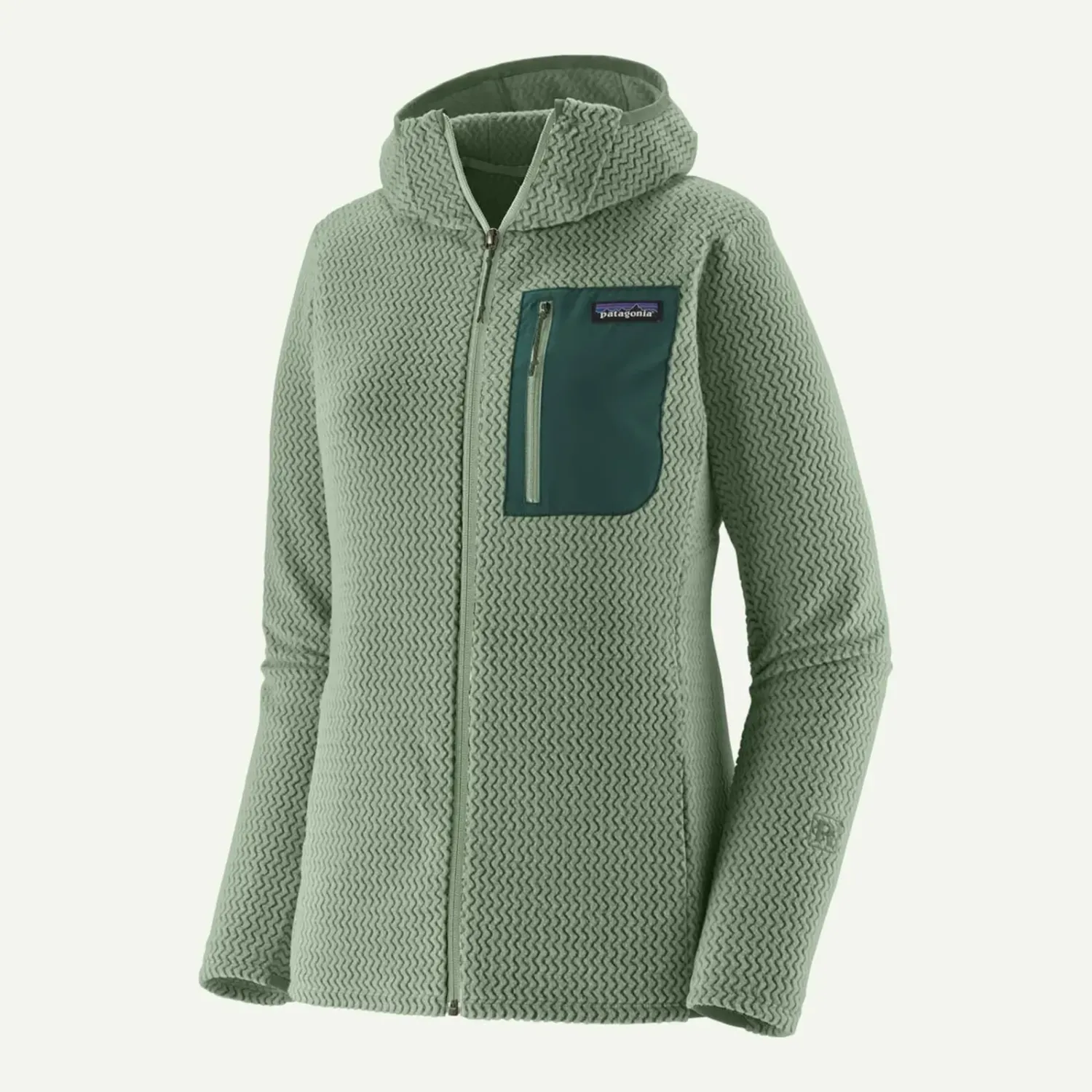 Patagonia Women's R1 Air Full-Zip Hoody, Color: ELGR, Size: L