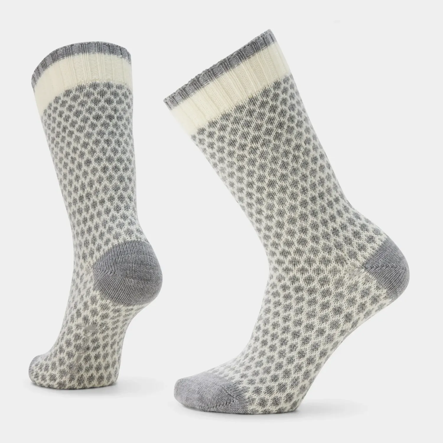 Smartwool Women's Everyday Cozy Popcorn Polka Dot Crew Socks, Color: Natural, Size: M