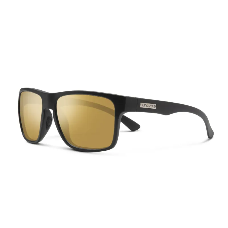 Suncloud Rambler Sunglasses in Matte Black/Polarized Sienna Mirror, main view