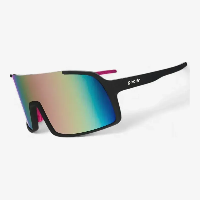 goodr Astro G Sunglasses in Ask Me About My Escape Plan, front view