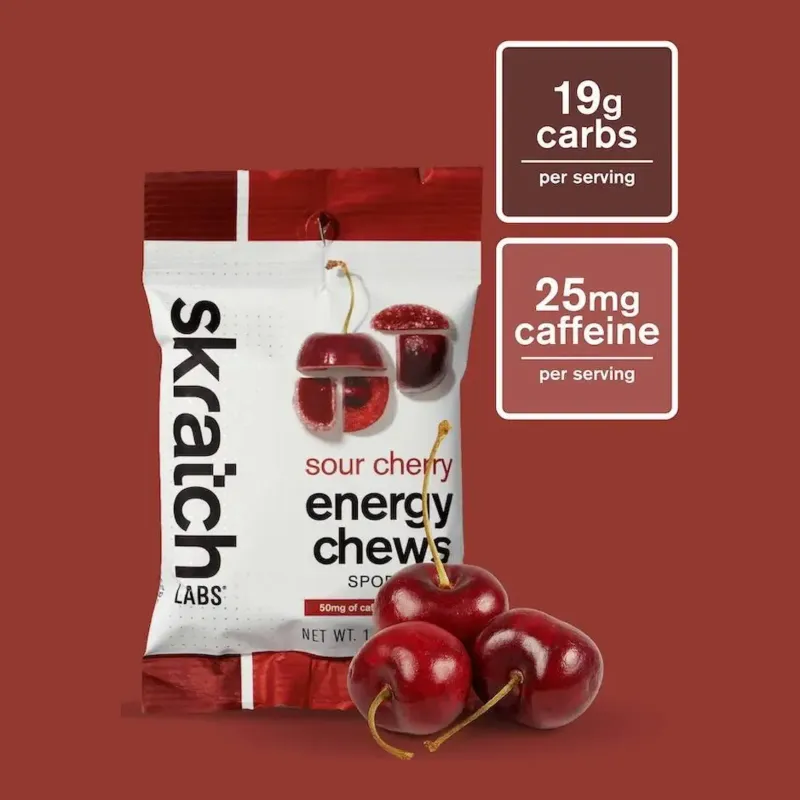 Skratch Labs Energy Chews in Sour Cherry Caffeine, alternate view 1
