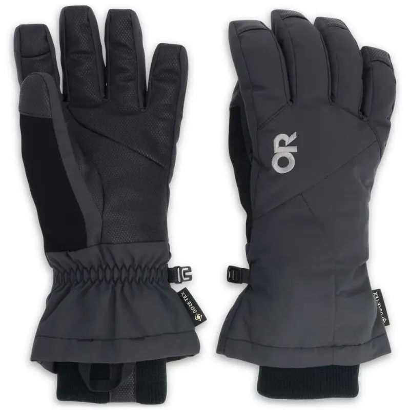 Outdoor Research Men's Revolution Undercuff Gloves in Black, front view