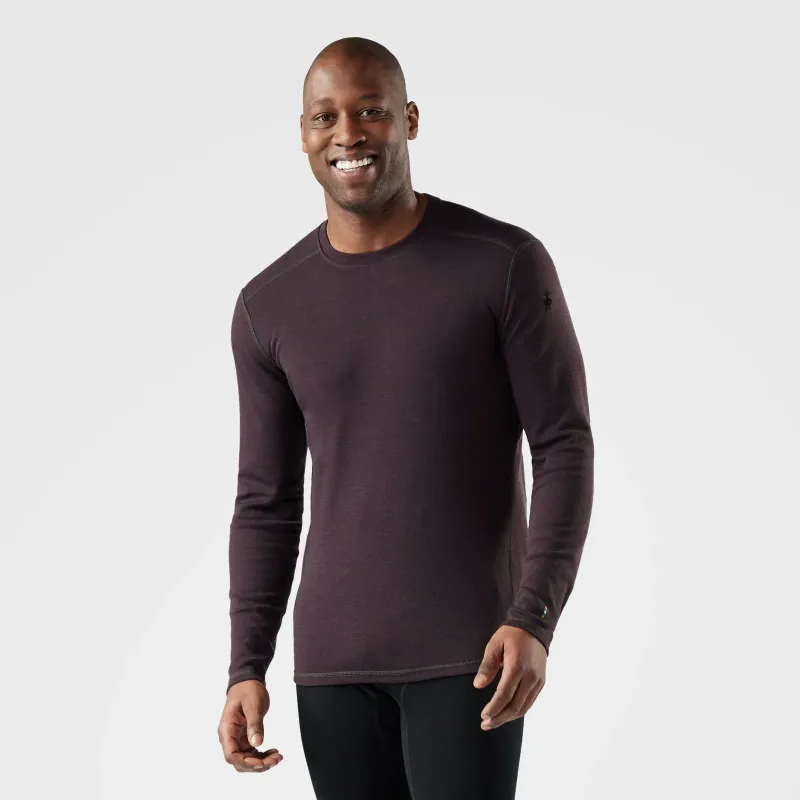 Smartwool Classic Merino Base Layer Crew in Mink Heather, front view