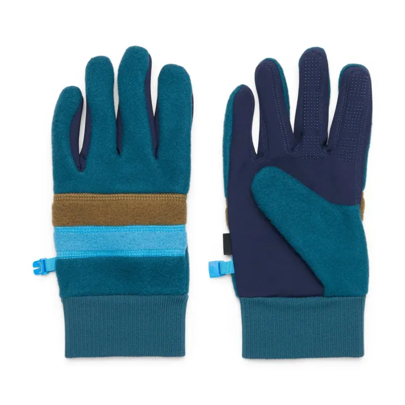 Cotopaxi Teca Fleece Gloves in Abyss, front view
