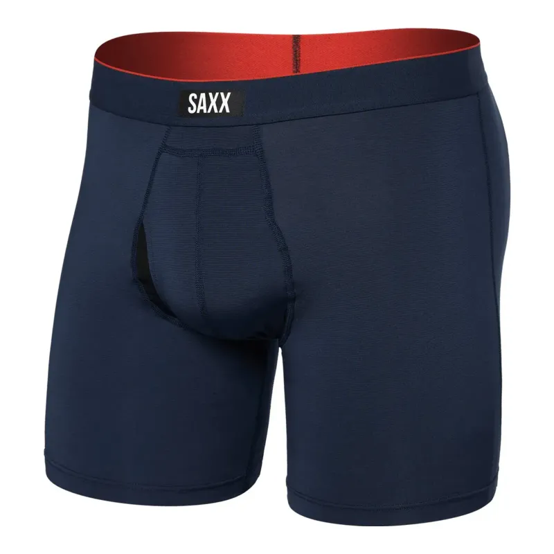 SAXX Men's Sport Mesh Boxer Brief Fly in NVY, main view