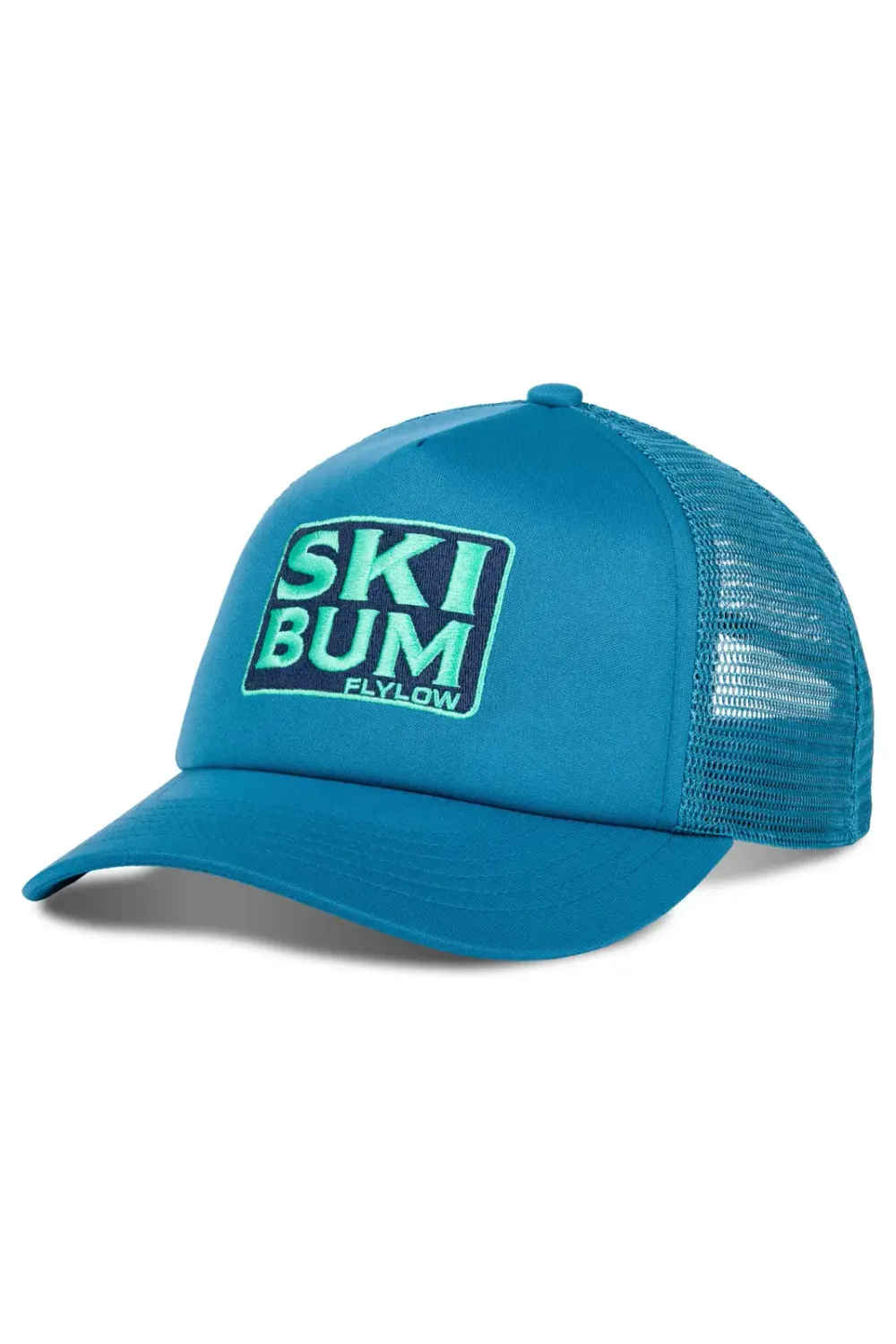 Flylow Ski Bum Trucker Hat in Ocean, alternate view 2