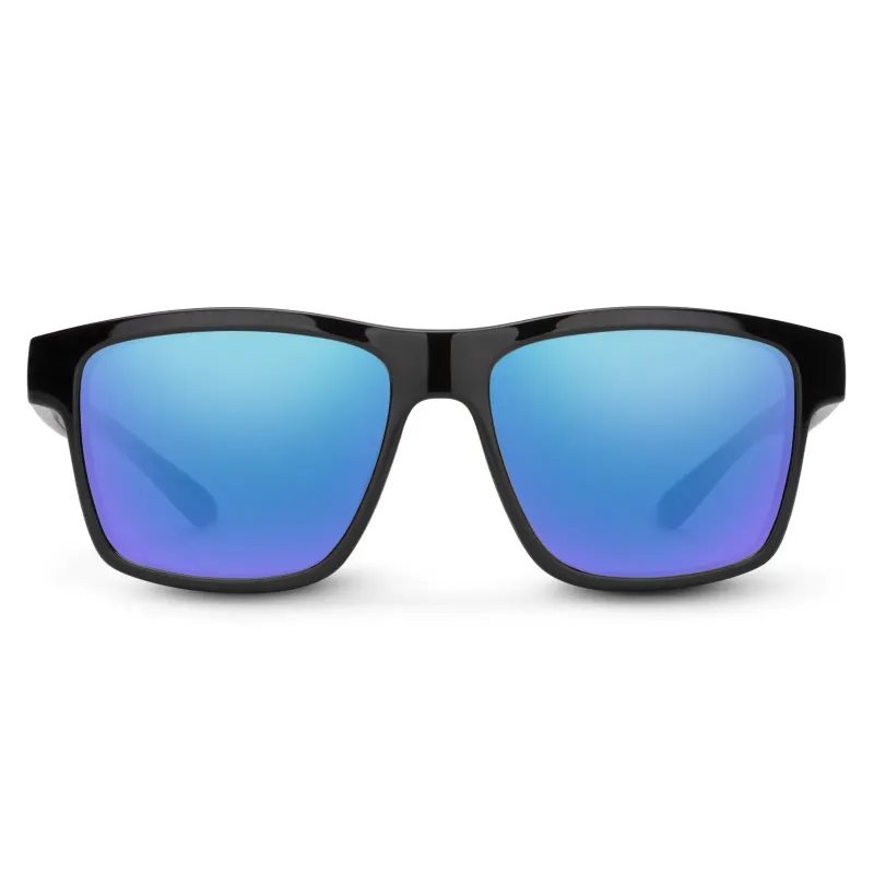 Suncloud A-Team Sunglasses in Black Blue Mirror, alternate view 1