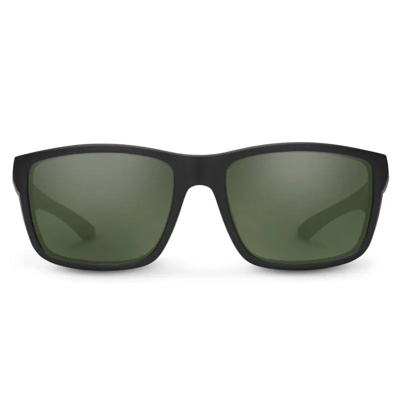 Suncloud Mayor Sunglasses in Matte Black Gray, front view