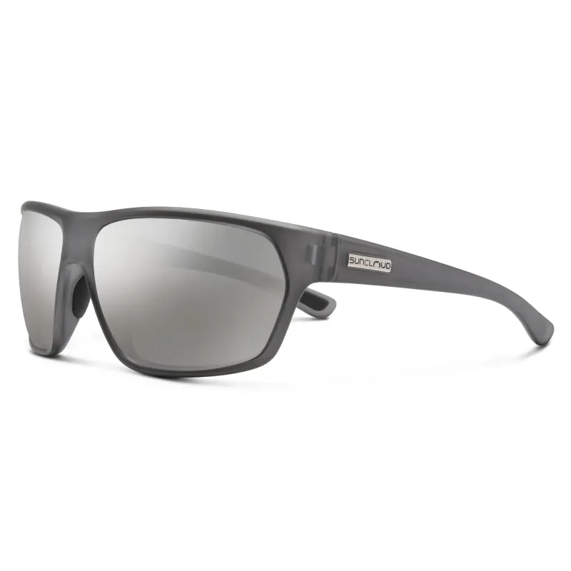 Suncloud Boone Sunglasses in Matte Silver Gray Polarized Silver Mirror, alternate view 1