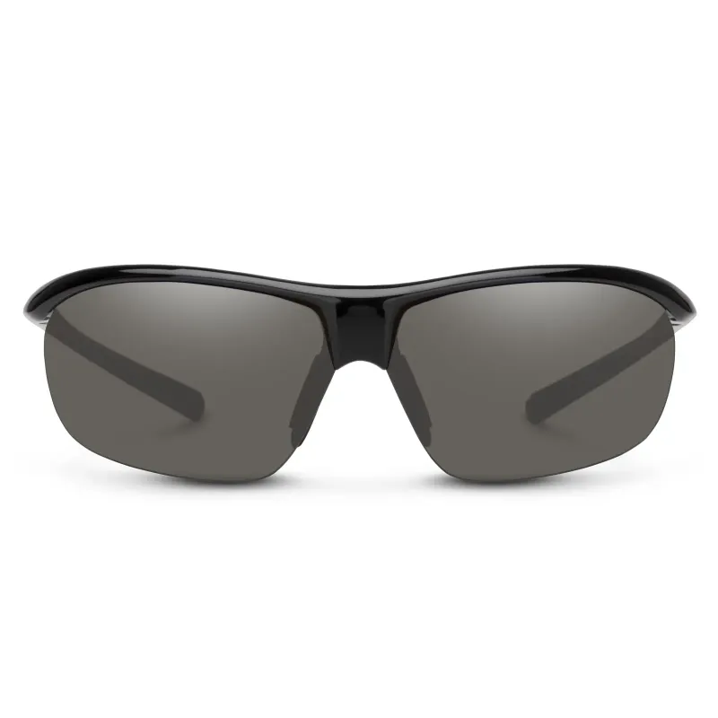 Suncloud Zephyr Sunglasses in Black Gray, front view