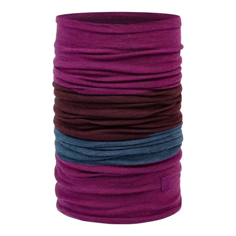 Buff Merino Move Neckwear in Magenta, front view