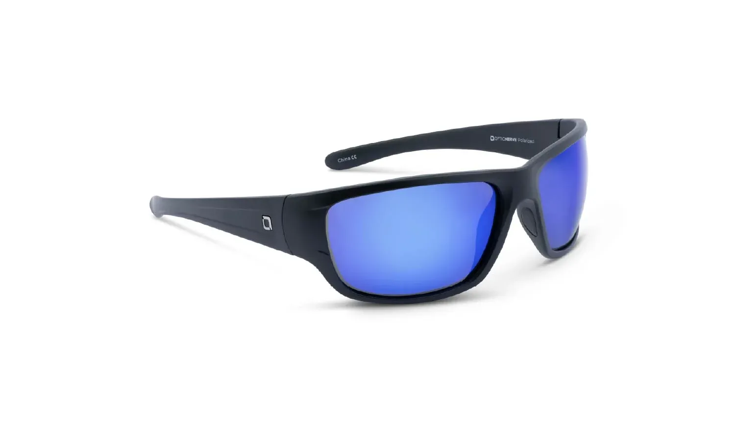 ONE by Optic Nerve Contra XL Sunglasses, Color: Matte Black/Smoke Blue Mirror