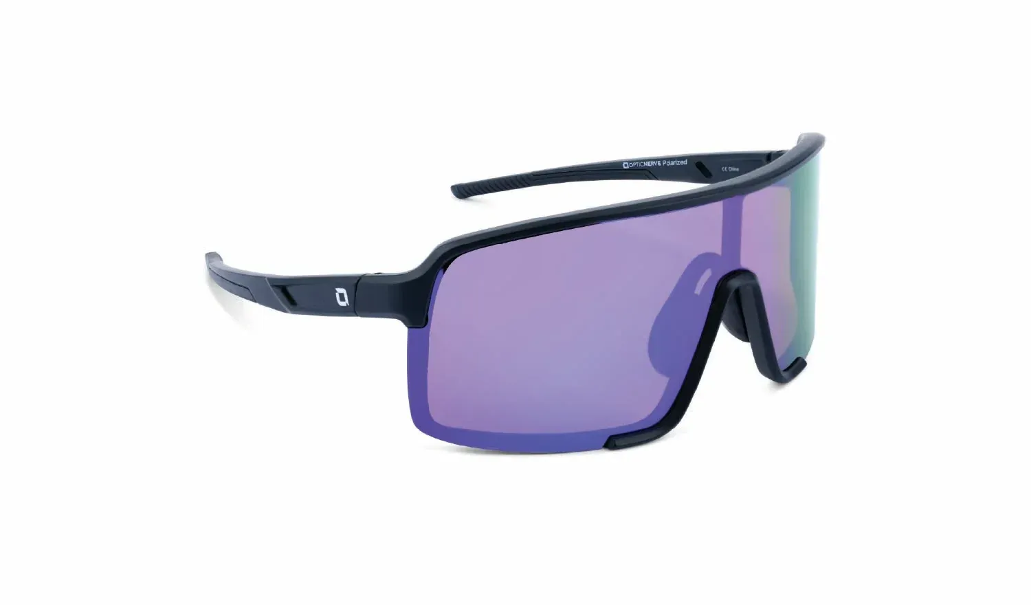 ONE by Optic Nerve Vapor Trail Sunglasses, Color: Matte Black/Polarized Brown Blue Mirror