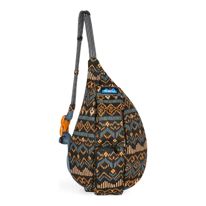 KAVU Mini Rope Bag in Chalet Holiday, front view