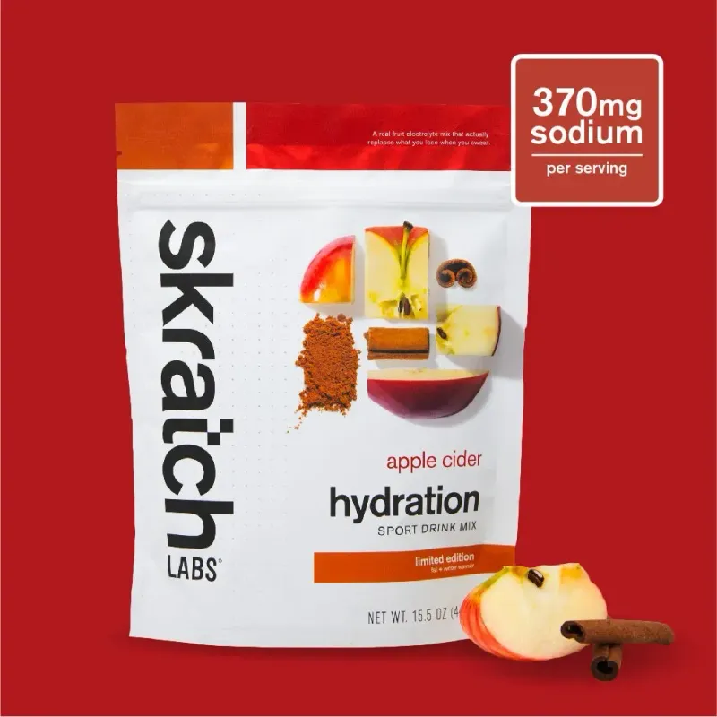 Skratch Labs Hydration Sport Drink Mix 20 Serving in Apple, front view