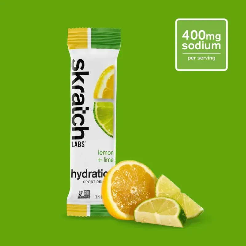 Skratch Labs Hydration Sport Drink Mix Singles in Strawberry Lemonade, alternate view 1