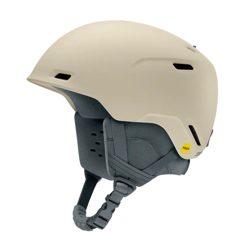 Smith Cache MIPS Helmet in Matte Chalk, front view