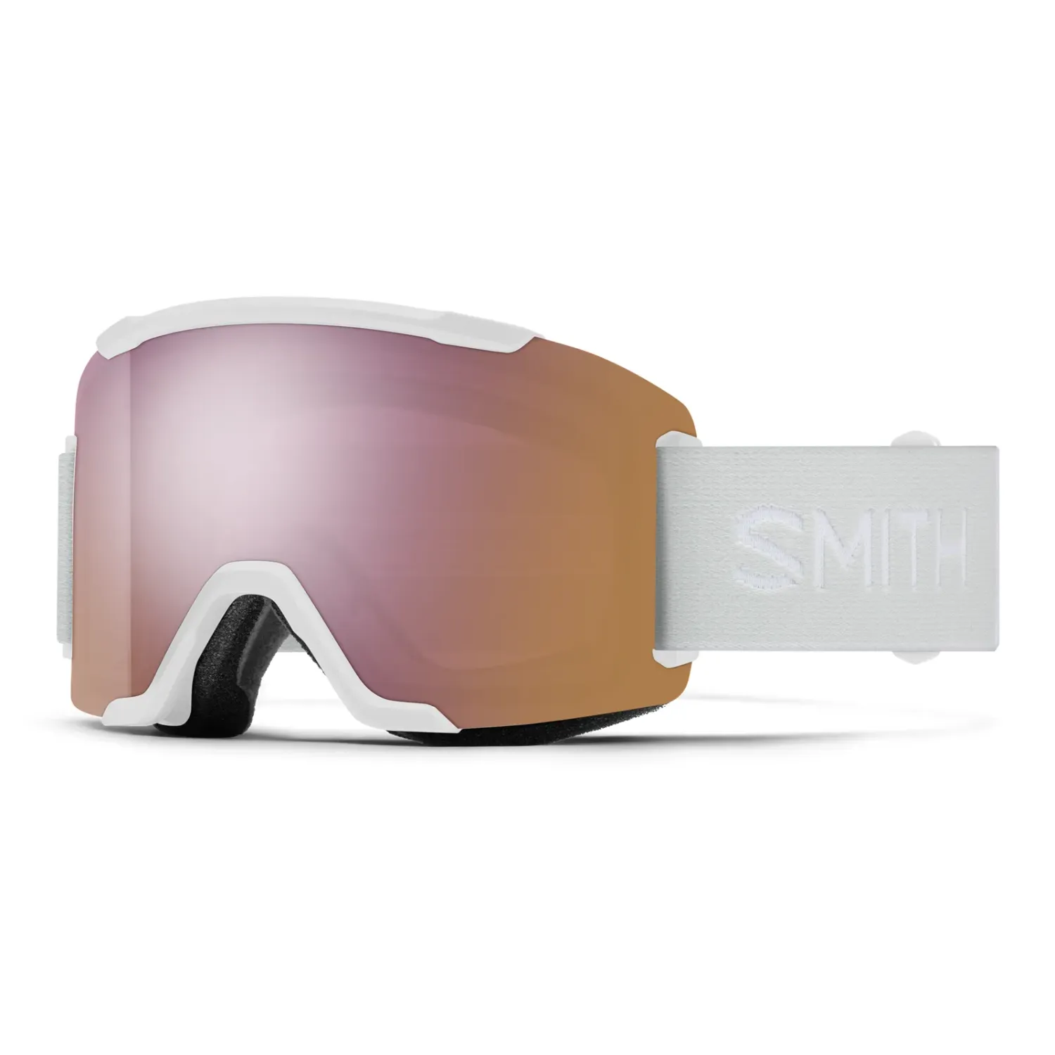 Smith Squad Goggles in White Vapor ChromaPop Everyday Rose Gold Mirror, alternate view 4