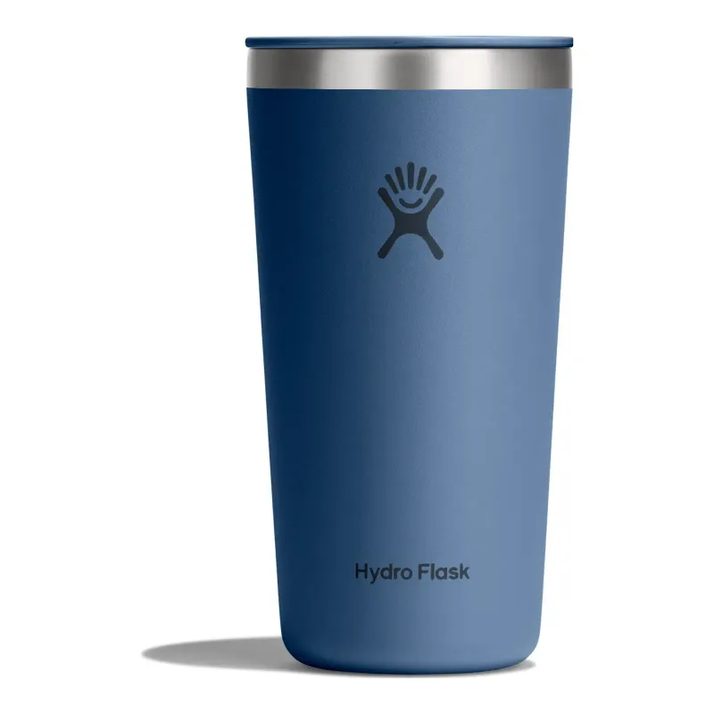 Hydro Flask 20oz All Around Tumbler Press-In Lid in Harbor Blue, front view