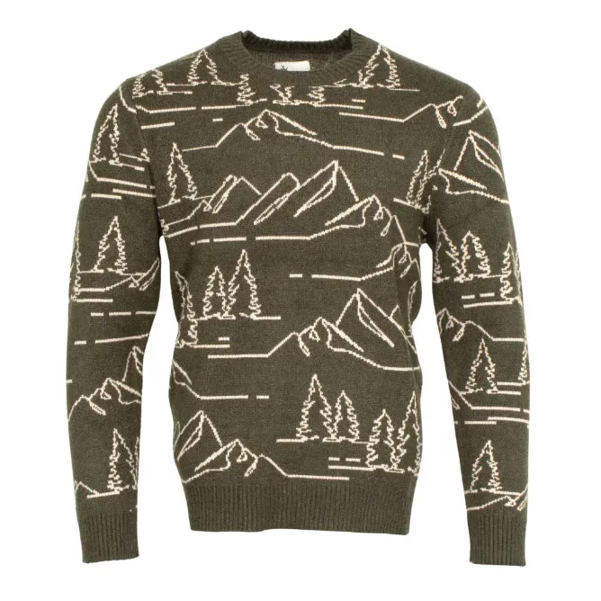 Jack &amp; Sage Woodland Peaks Sweater, Color: Forest Green SMS, Size: S