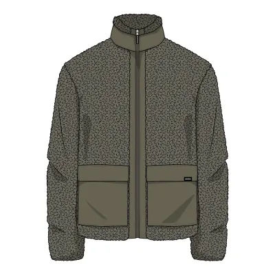 prAna Men's Encinitas Reversible Jacket in Cargo Green, front view