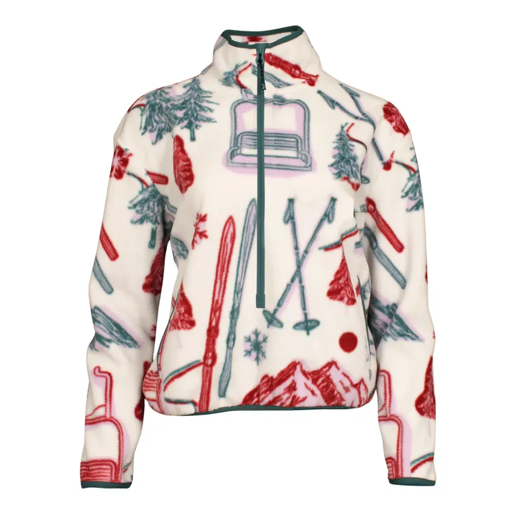 Jack &amp; Sage Women's Ski Day Fluffle Fleece, Color: Butter Cream SMS, Size: XS