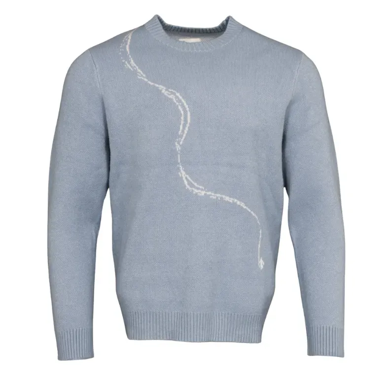 Jack &amp; Sage Blue Sky Pow Sweater in Sky Blue SMS, front view