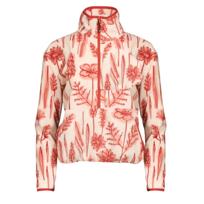 Jack &amp; Sage Women's Wildflowers Fleece in Ivory SMS, front view