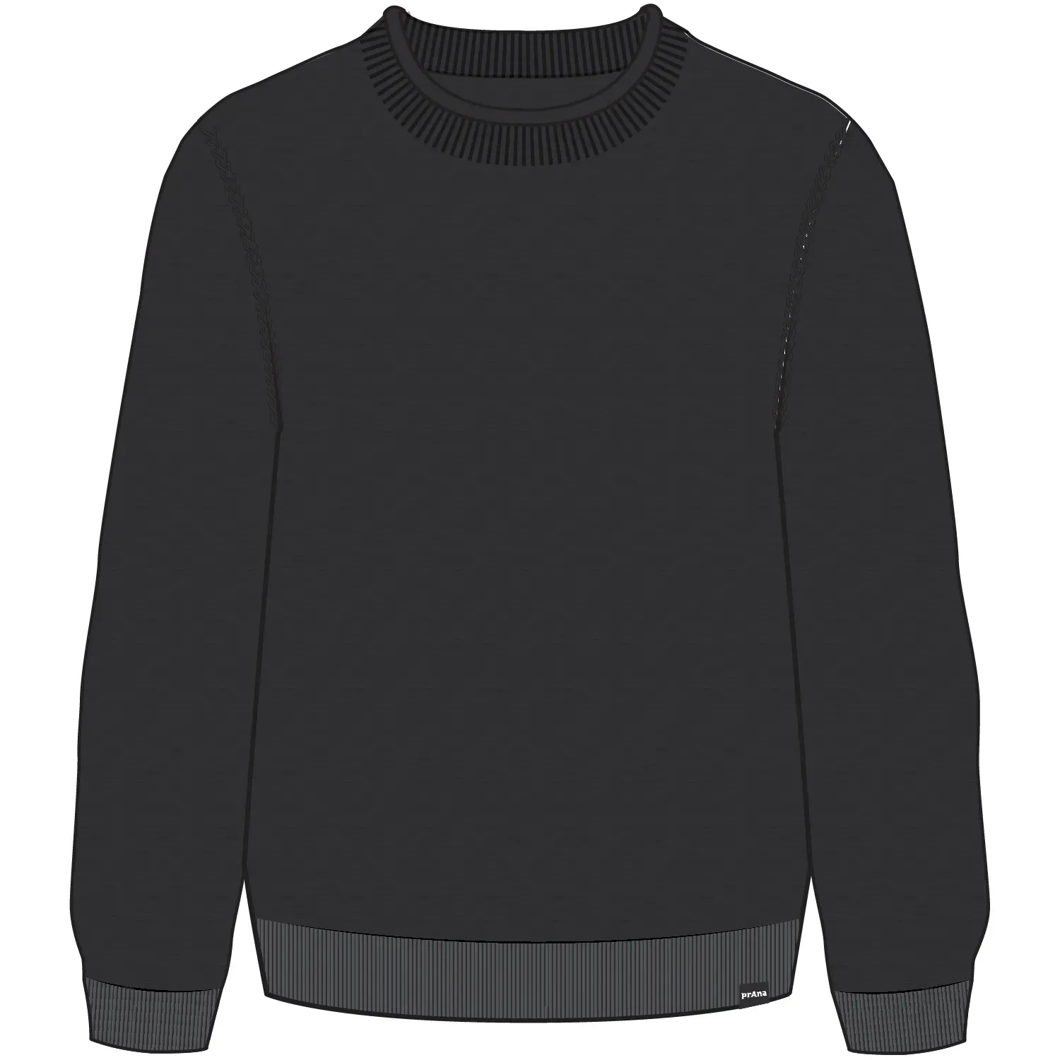 prAna Men's Forest Hill Sweater, Color: Black Heather, Size: M