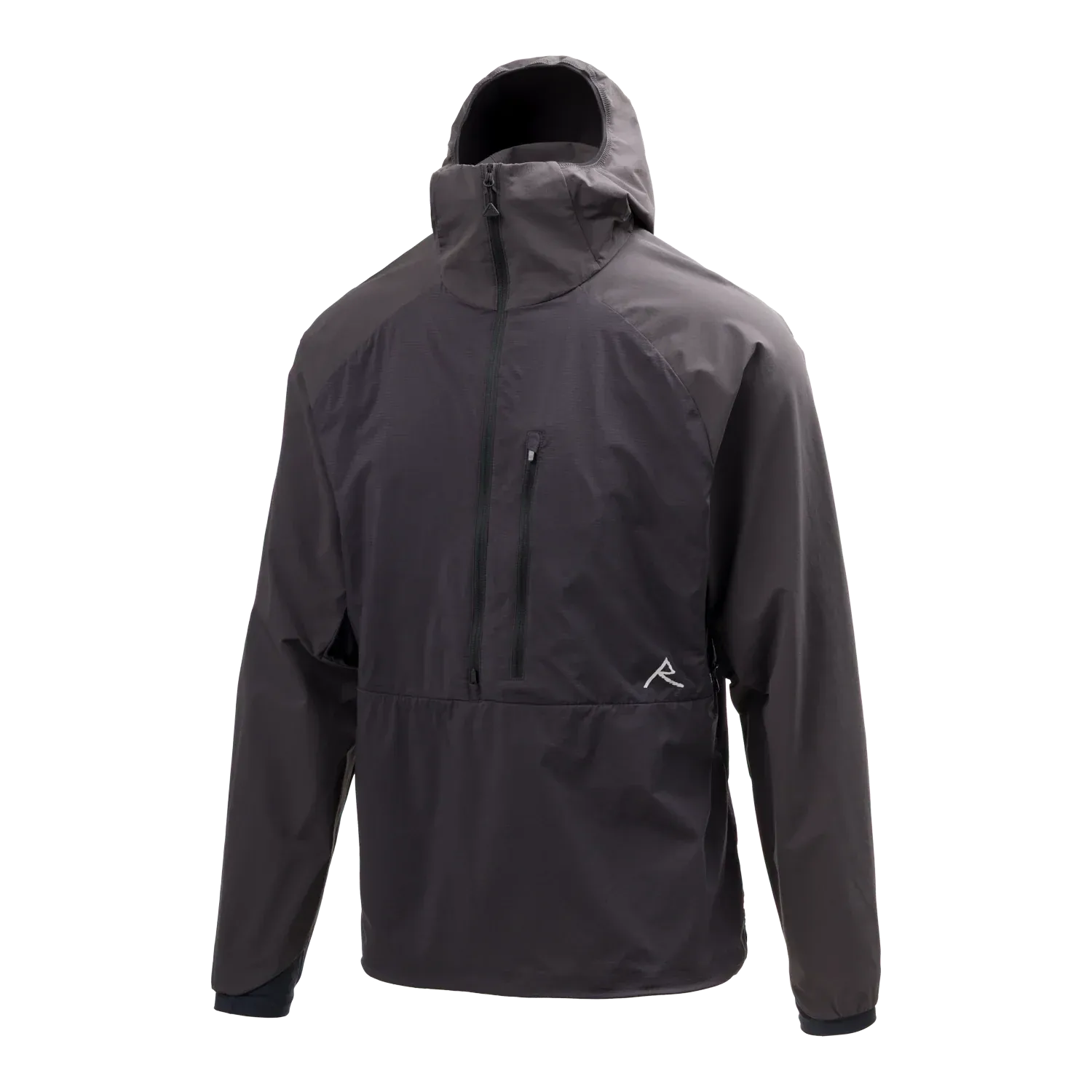 Raide Men's TourTech Hybrid Hoody in Black, quarter view