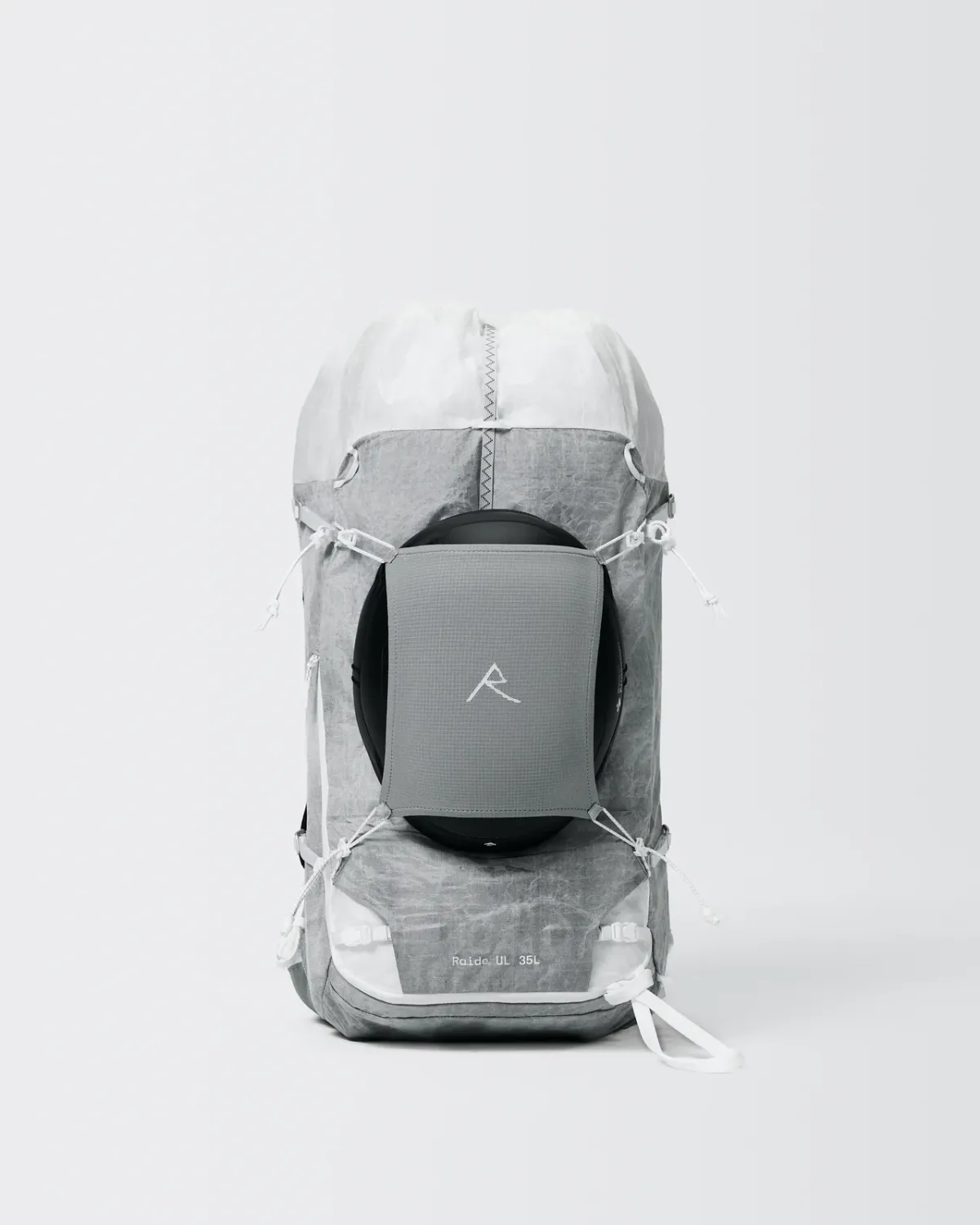 Raide UL 35L Touring Pack in Stone, back panel view