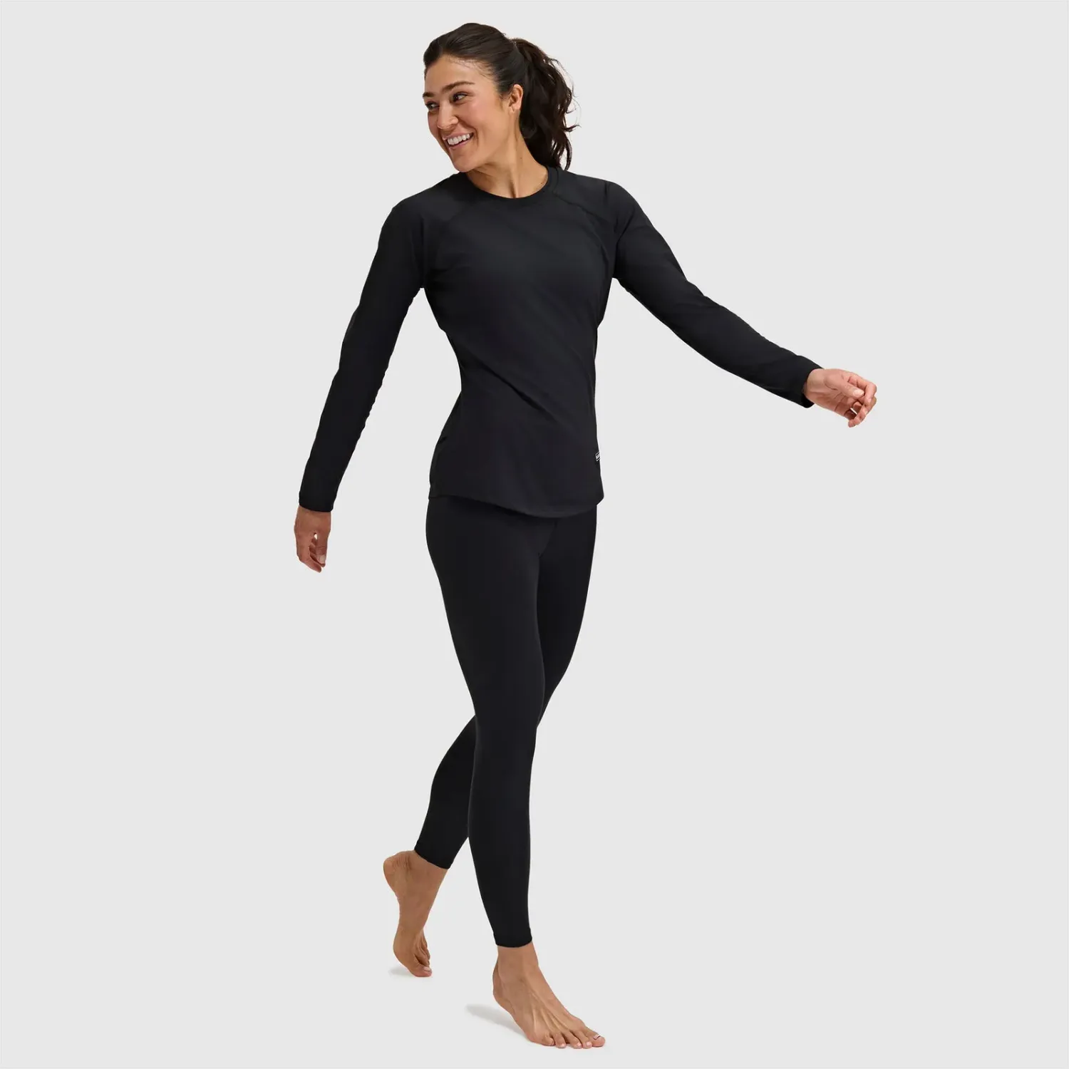 Blackstrap Women's Skyliner Base Layer Bottom in Black, alternate view 1